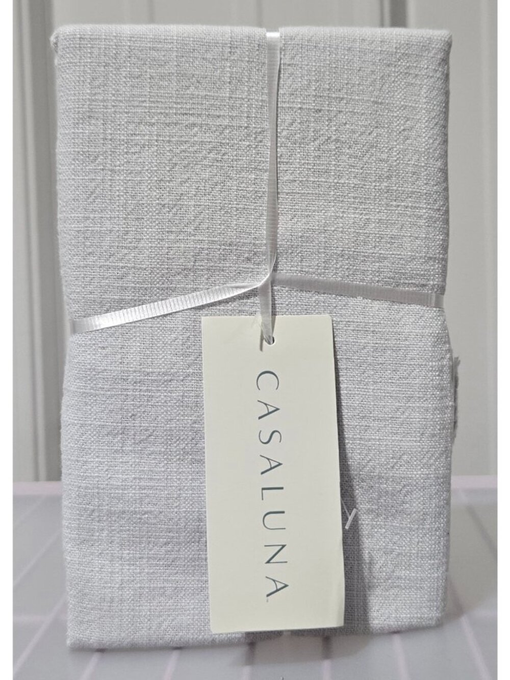 Casaluna Heavyweight Linen Blend Light Gray Standard Size Pillow Sham 20" x 26"